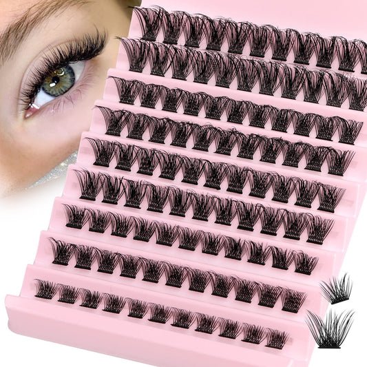 Natural Soft 40D Individual Cluster Eyelash Extension Curling Length 8-16mm Mixed